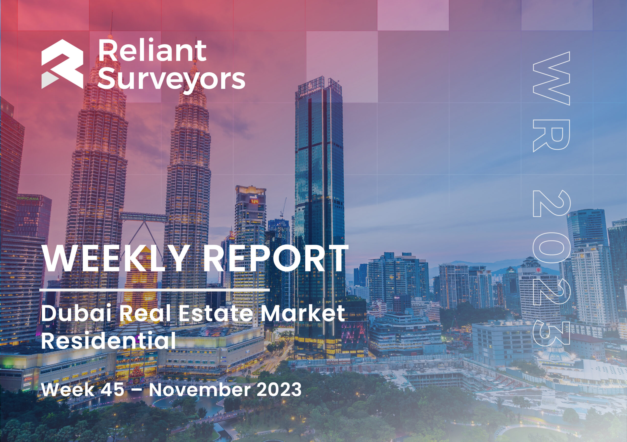 Weekly Report 45 | Dubai Real Estate Market – Residential, November 2023. Check real estate transactions this week. Housing Price change in week 45 Dubai,
