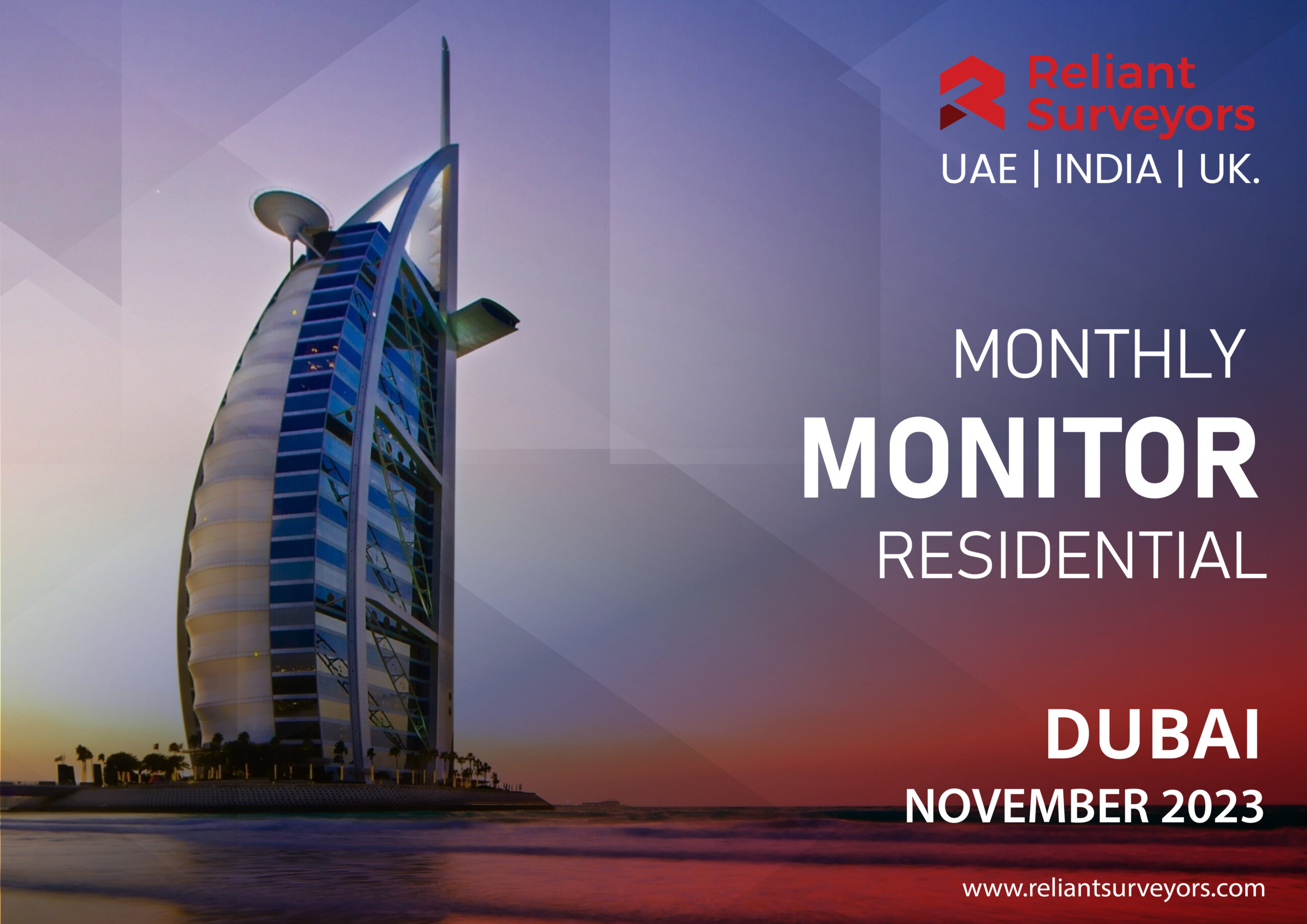 Dubai Residential Market report – Nomber 2023 By Reliant surveyors.
