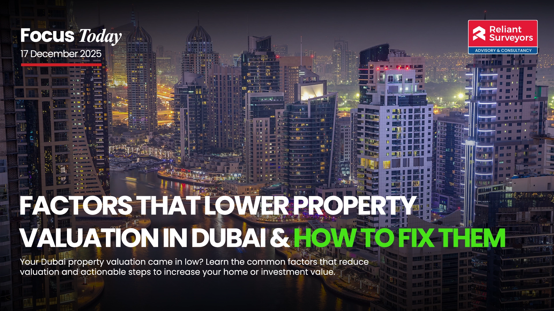 Factors That Lower Property Valuation in Dubai & How to Fix Them