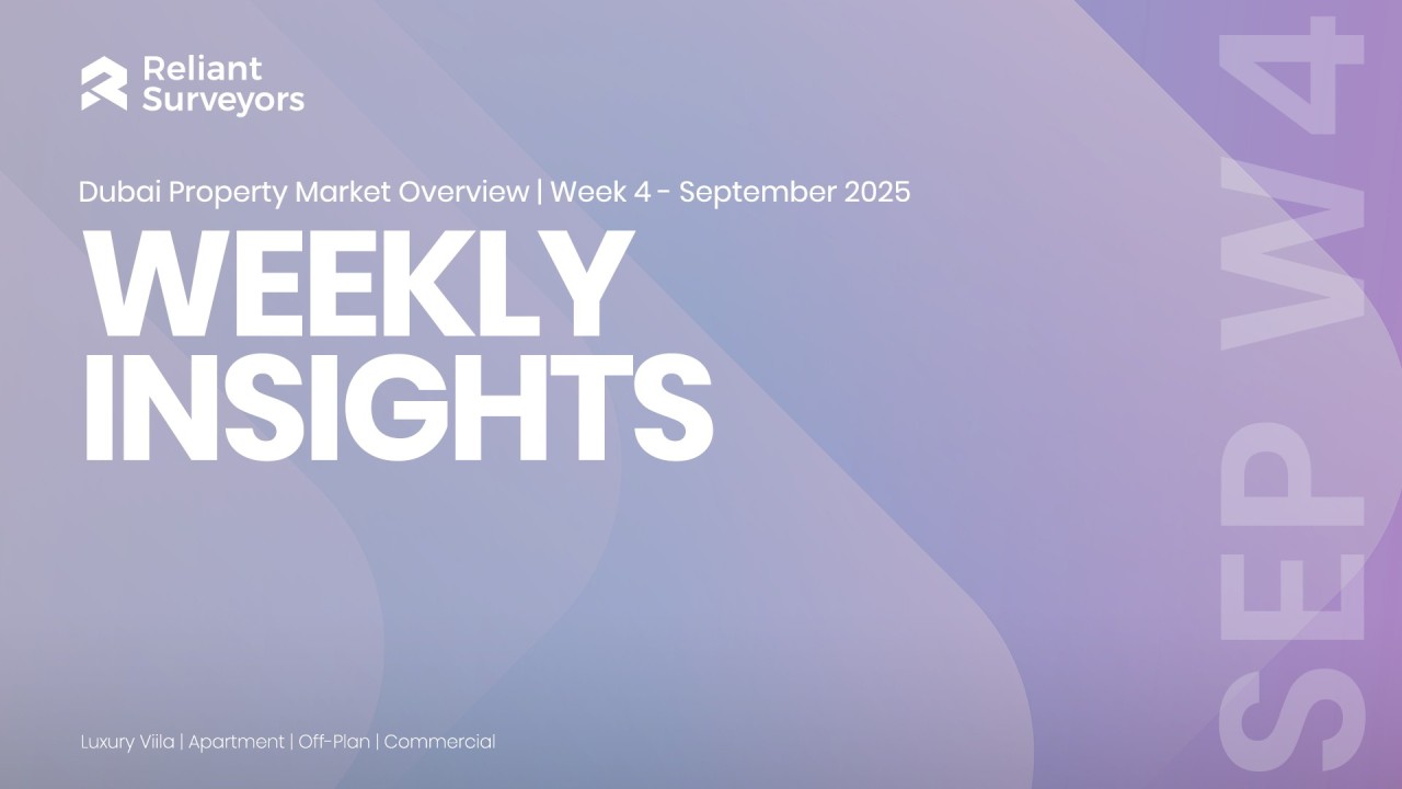 Dubai Real Estate September Week 4 Analysis